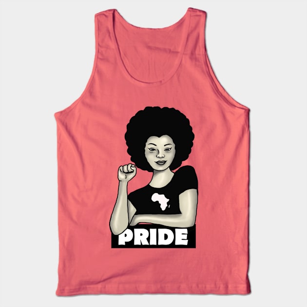 African Pride Afro Design Tank Top by johnnie2749